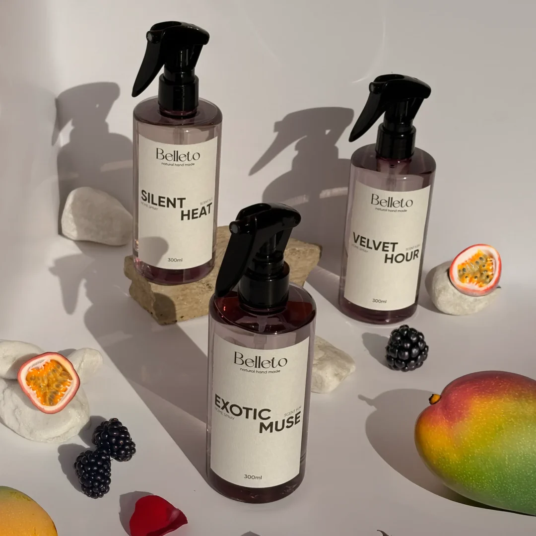 TRES HOME SPRAY SILENT HEAT, VELVET HOUR, EXOTIC MUSE